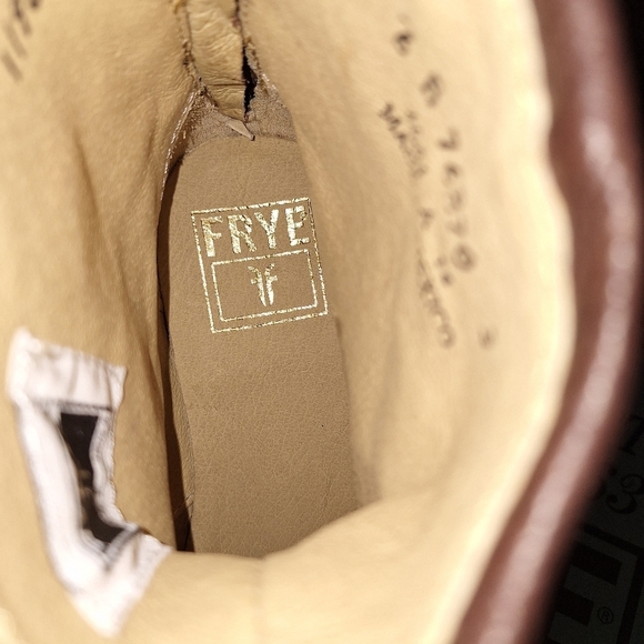A pair of Frye Phillip Harness dark brown ankle boots in a women's size 6. EUC - Picture 6 of 14